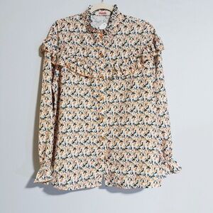 Mazik - Tulip Long Sleeve Ruffle Blouse